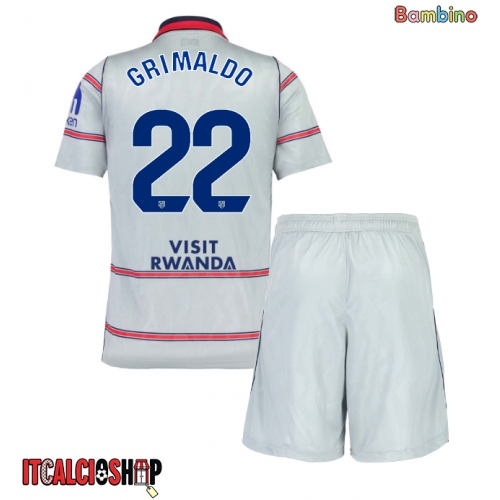 Atletico Madrid Alejandro Grimaldo #22 Terza Maglia Bambino 2026-27 Manica Corta (+ Pantaloni corti)